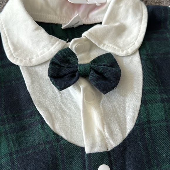 Plaid Bow tie Bodysuit - Picture 2 of 3
